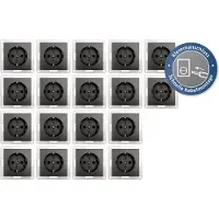 McPower Schutzkontakt-Steckdose Flair 250V/16A UP Steckanschluss 18er-Pack