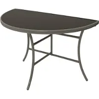 FRG Wandtisch Tisch halbrund Balkontisch aus Sicherheitsglas