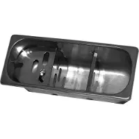 Chefgastro Spülbecken für Eisportionierer mit Wasseranschluss, Ablauf und Überlaufror HxBxT 12x27x11cm