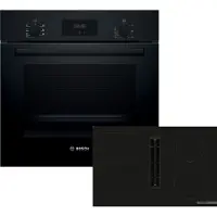 Bosch Einbau-Backofen-Set, HBF133BA1 + PVS811B16E, Einbau-Backofen, Kochfeld mit Dunstabzug (Induktion) HBD231FB80