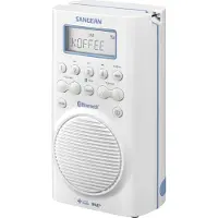 Sangean Aquatic 205, Uhr, DAB+, FM, Weiß, Wasserdicht
