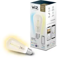 Wiz Filament E27 ST64 Klarglas Kolbenform LED-Leuchtmittel | steuerbar per App, Alexa, Google Home und IFTTT