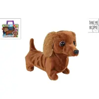 Take Me Home Plüsch Laufhund Dackel 19cm Spielzeug Hund braun