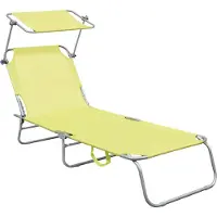 Linder Exclusiv GmbH 3-Bein-Gartenliege mit Dach, Farbe Limegrün
