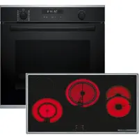 Bosch Einbau-Backofen-Set HBD672FB85, HBG278BB3 + PKH845BB1D, Einbau-Backofen, Elektro-Kochfeld