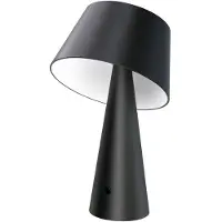LINDBY LED-Solartischlampe Lirinor schwarz Kunststoff 13 cm