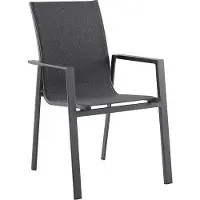 Mwh Stapelstuhl aus pulverbeschichtetem Aluminium und Textilene, 57x66x91 cm