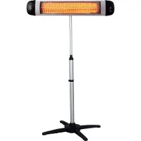 Suntec Carbon 3000, Infrarot-Heizlüfter, Karbonfaser, 1,4 m, IP34, Innen & Außen, Wand