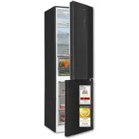 Exquisit Kühl-Gefrierkombination KGC5350-105-NF-040C inoxlook | 347 l Nutzinhalt | No Frost | Energieklasse C | Digitalanzeige | Schnellgefrieren
