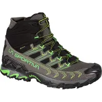 La Sportiva Ultra Raptor II Mid GTX, Mountain Hiking Footwear, 41.5, Metal/Flash Green (Grey) -