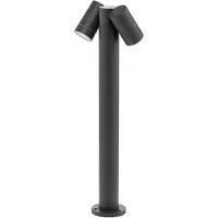 PRIOS Wegeleuchte Tulimar, 2-flg., 60cm, Metall, IP65