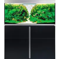 Fluval Aquariumkombination Siena 332 mit LED-Beleuchtung, Heizer, Außenfilter und Unterschrank 332 l Schwarz 110 x 55 x