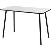 Paper Flow PAPERFLOW easyHome HOPM Schreibtisch weiß rechteckig, 4-Fuß-Gestell schwarz 114,0 x 60,0 cm