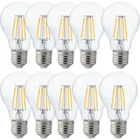 V-TAC 10x 8 Watt E27 Filament LED Leuchtmittel Birne A60 Form Glas kaltweiß