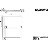 Kaldewei 352847983199 DW SUPERPLAN ZERO Mod.1528-5, 750 x