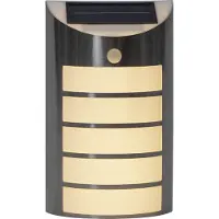 Star Trading LED Solar-Wandleuchte ''Wally'', Edelstahl, Bewegungsmelder, inkl. Akku, 26,5x16cm