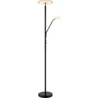 Globo Lighting Deckenfluter Metall schwarz matt, LED
