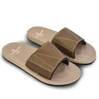 Brasileras Herren Zehensandalen mit rutschfester Sohle bequem schuhe strand/schwimmbad/stadt braun 42 EU - UBJAY