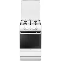Amica SHGG 11549 W Gasherd, Weiß, 50 cm Breite, Ober-/Unterhitze, 4 Kochfelder, Hitzeschutz-T?r