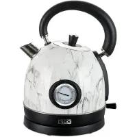 Moa Retro Wasserkocher - 1,8 Liter 2200 Watt - Farbe: Weiß Marmor - EK3TM