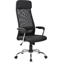 Dmora Bürostuhl Dartic, Präsidentensessel mit Armlehnen, Ergonomischer Bürostuhl, 65x65h126/136 cm, schwarz