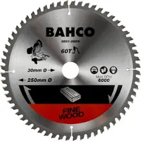 Bahco Kreissägeblatt Mit 60 Zähnen Für Gehrungssägen In Holz 305 Mmx30 Mm