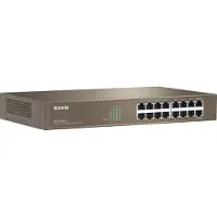 Tenda TEG1016D, L2, ungemanaged, Gigabit Ethernet (10/100/1000), 1000BASE-T, 100BASE-TX, 10BASE-T, IEEE 802.3, IEEE 802.3ab, IEEE 802.3u, IEEE 802.3x, 8192 Eintragungen