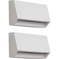 LINDBY LED-Außenwandleuchte Appeso, Breite 16 cm, 2er-Set