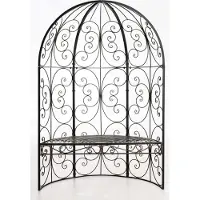 Mendler Halbpavillon HLO-CP4 mit Sitzbank bronze