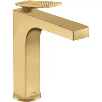 Hansgrohe Einhebel-Waschtischmischer AXOR CITTERIO 160 m ZAG HGri Rautenschliff bru gold optic Hebelgriff, Rautenschliff brushed gold optic