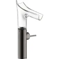 Hansgrohe Einhebel-Waschtischmischer 220 AXOR STARCK V f Waschsch. m Glasauslauf u AG pol. bl c polished black chrome