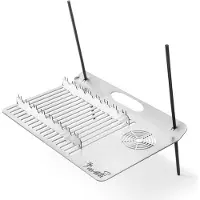 TheFavilla - Edelstahl Camping Grill mit 2-in-1-Funktion – Teezubereitung & Fleisch frisch halten | Platzsparend & feuerfest