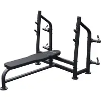 Maxxus Hantelbank - Gepolstert, Flach, bis 390 kg, Sicherheitsablage - Multifunktion Trainingsbank, Drückerbank, Flachbank, Fitnessbank, Kraftstation