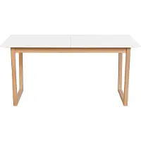 Miliboo - Esstisch ausziehbar helles Holz und weiß L160-240 cm LAHO