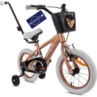 Sun baby Verdant Rowan Kinderfahrrad Jungen Fahrrad Stützräder 12 14 16 Zoll ab 3-5 Jahre BMX Kinder Fahrrad (14 Zoll,cappuccino)