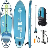 SKIFFO Stand Up Paddle Aufblasbar Sun Cruise 10'2 - 310x84x15cm (10"2'x33 "x6") - Dropstitch Double Layer Fused Full Pack