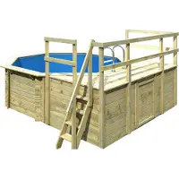 Trend-Pool Terrasse Erweiterung rechts/links für Pool Achteck 400 x 400 cm / 470 x 470 cm
