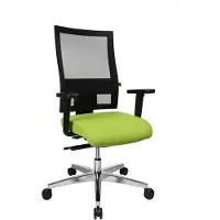 Topstar Bürostuhl Profi Net 11, PS59H T35 Stoff grün, Gestell alu
