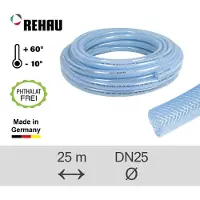 Rehau PVC-Schlauch Raufilam-E Innendurchmesser 25mm Länge 25m DIN53505 max. 8bar glasklar / flexibel - 10286511001