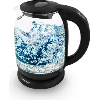 Esperanza EKK027, 1,7 l, 2200 W, Schwarz, Transparent, Glas, Kunststoff, Regelbare Temperatur, Wasserstandsanzeige