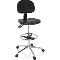 Hjh OFFICE TOP WORK 24 I - Arbeitsstuhl Arbeitshocker Schwarz