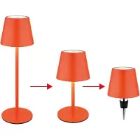 Globo LED Tischlampe, orange, Akku, CCT, Touchdimmer, Flaschenaufsatz