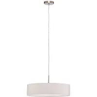LINDBY Hängeleuchte Sebatin, Ø 50 cm, creme Stoff, E27