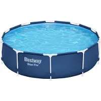 Bestway Steel Pro Frame Pool ohne Pumpe Ø 305 x 76 cm, dunkelblau, rund