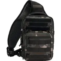 Brandit US Cooper Sling Rucksack, schwarz/camouflage, Einheitsgröße