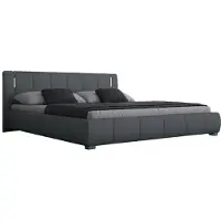 Sedex Bett Luna 140x200cm grau mit LED Beleuchtung