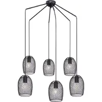 Globo Lighting Hängeleuchte Metall schwarz, 6x E27