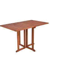 DELUKE Gartentisch ANGERS eckig klappbar - Eukalyptus, Natur, 120x70x73cm | Klapptisch Balkontisch Wetterfest Outdoor Tisch