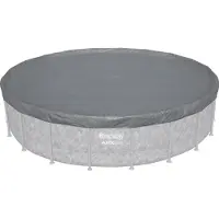 Bestway Winterfeste Premium-Abdeckplane Ø 615 cm, grau, rund