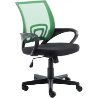 DELUKE Bürostuhl PARIS - 88x56x54, Grün | Kunstleder | Kunststoff Gestell | ergonomische Bürostühle Homeoffice Stuhl mit Rollen